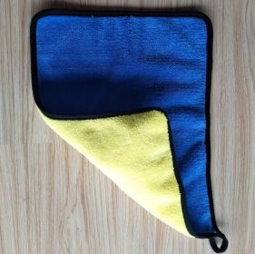 Two-color Couble-sided Car Dual-use Cleaning Car Wash Towel (Option: 2pc Blue 30x40)